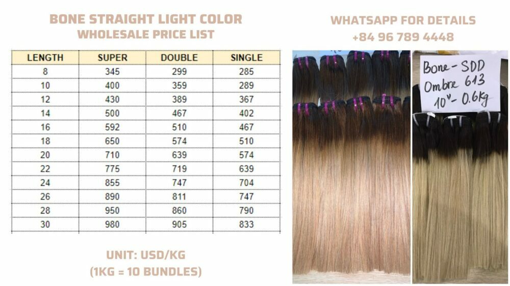 Bone Straight Light color price list