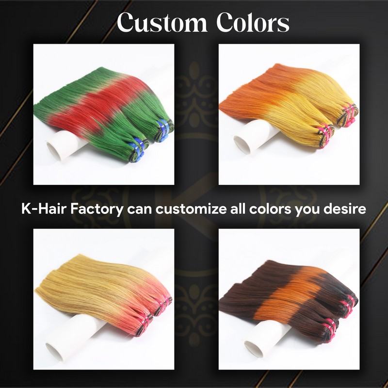 Custom color hair weave