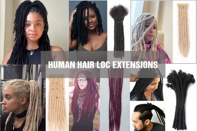 Human hair loc extensions