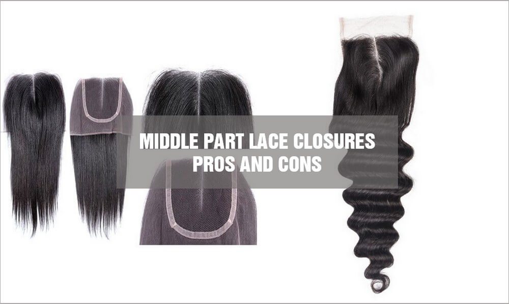 Middle part lace closures 4 1