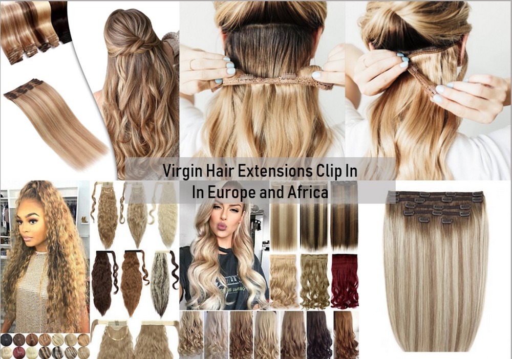 Virgin hair extensions clip in 11
