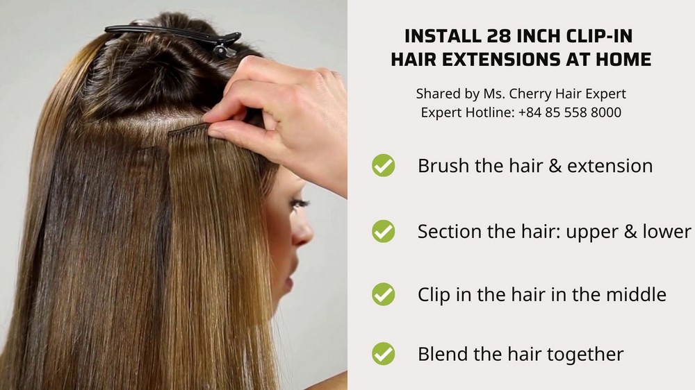 install-28-inch-hair-extension-at-home