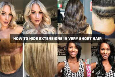 how to hide extensions in very short hair 1