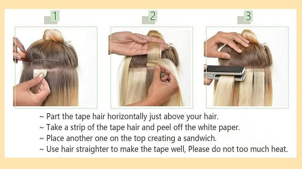 install-tape-in-18-inch-hair-extension