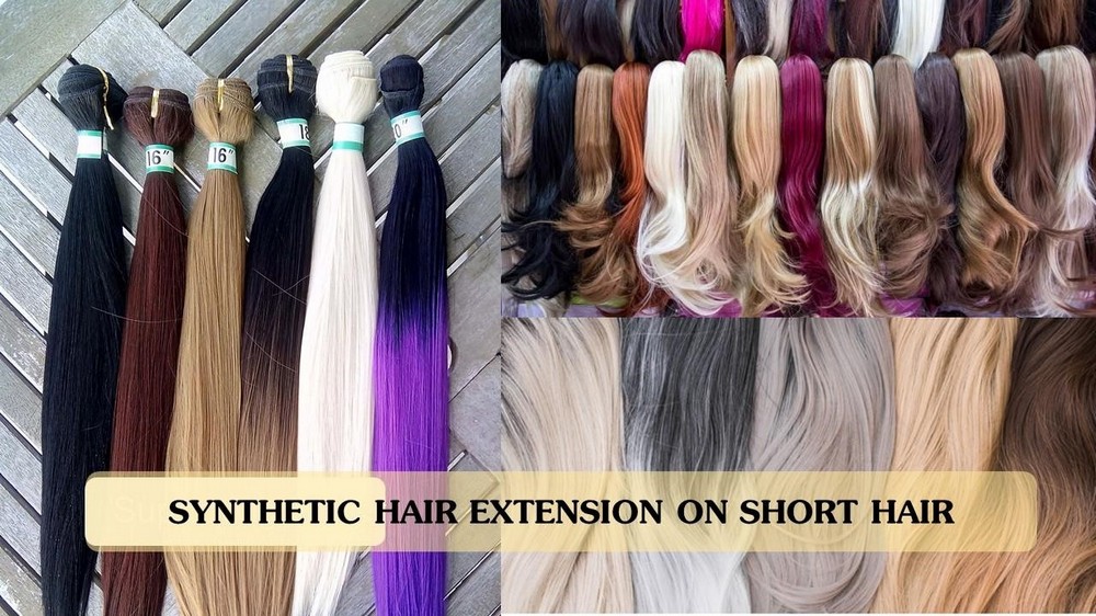 synthetic-hair-extension-on-short-hair