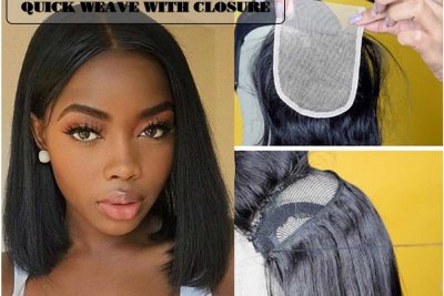 Quick weave with closure