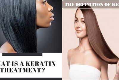definition of keratin treatment black hair