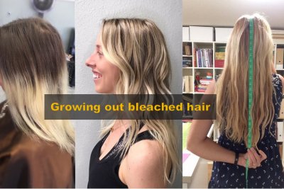 Growing out bleached hair 1