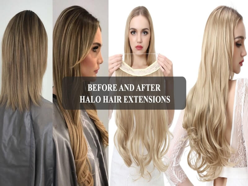 Before-and-after-human-hair-extensions-halo