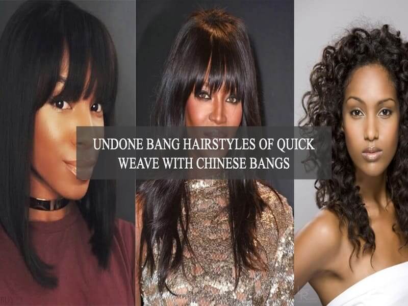 Undone-bang-hairstyles-of-quick-weave-with-Chinese-bangs