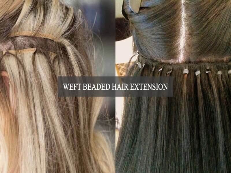 Weft-beaded-hair-extension-of-Indian-hair-weaves