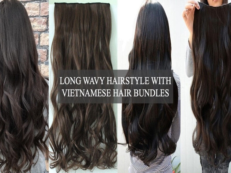 Long wavy hairstyle 