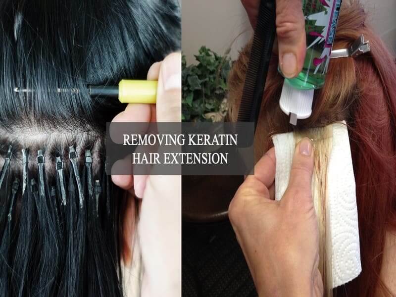 Removing-keratin-hair-extension