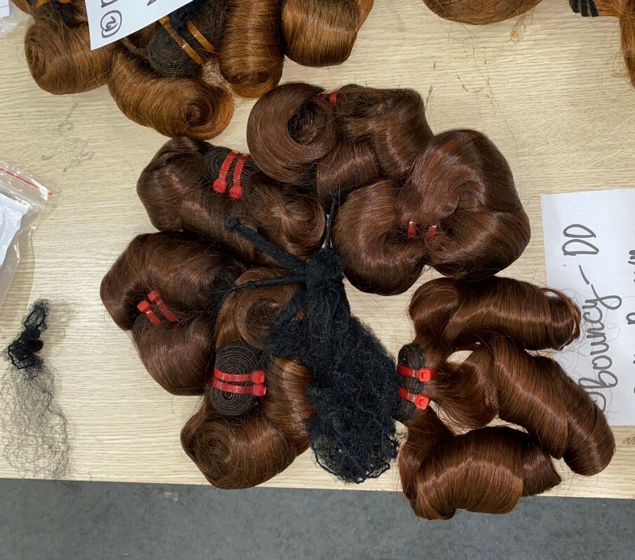Wholesale Bouncy Curl Chestnut/Ombre Chestnut Vietnamese Hair Weave