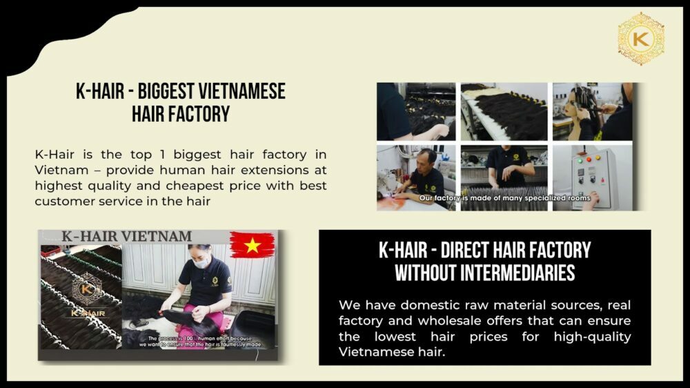 K-Hair is a factory that specializes in produce hair