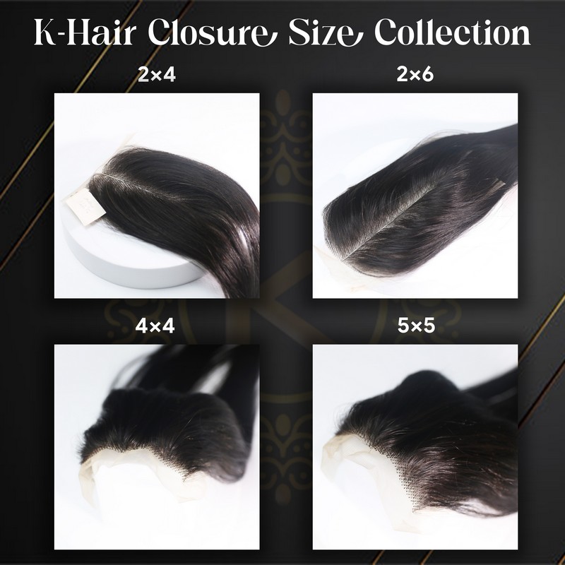 The variety of closure sizes K-Hair 