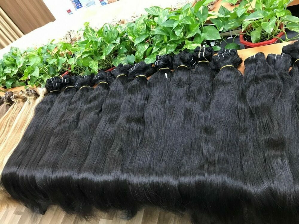 natural straight natural color vietnamese human hair weave