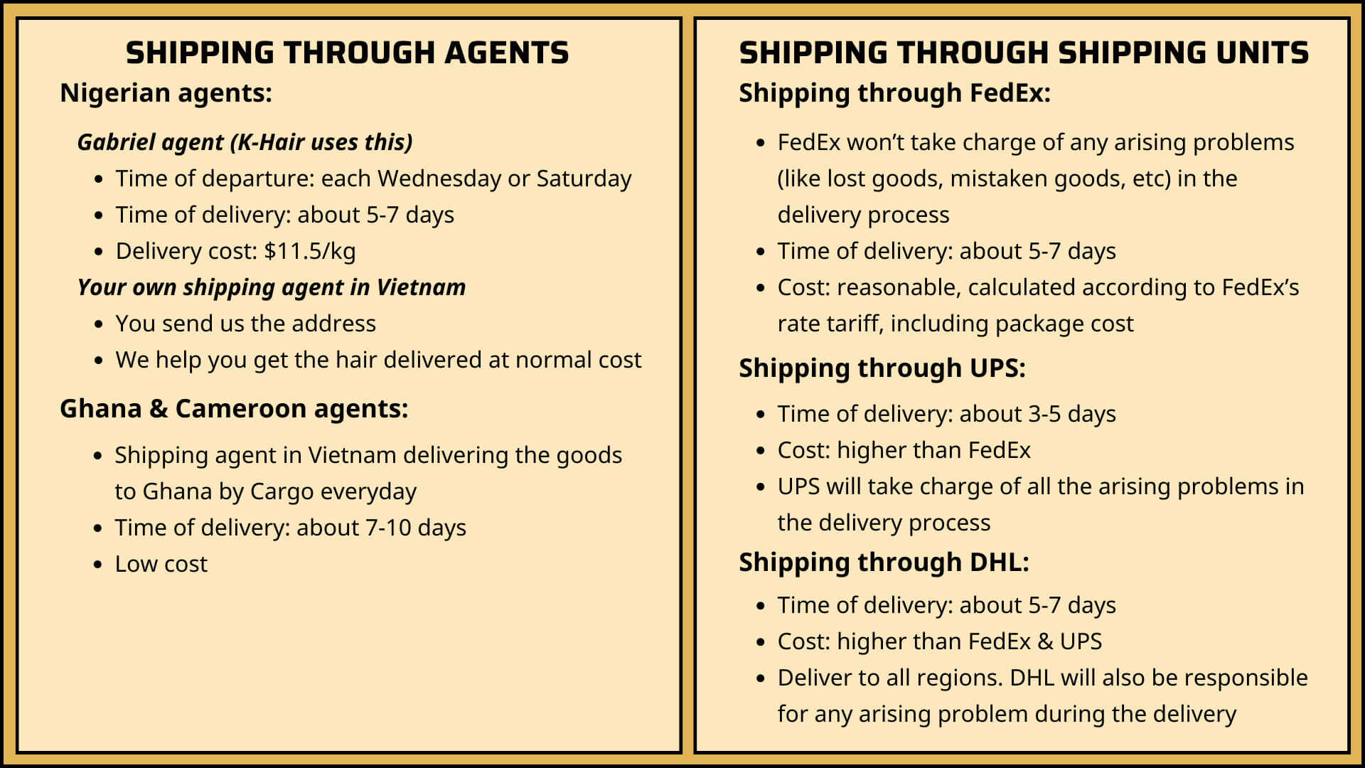 Shipping Guide