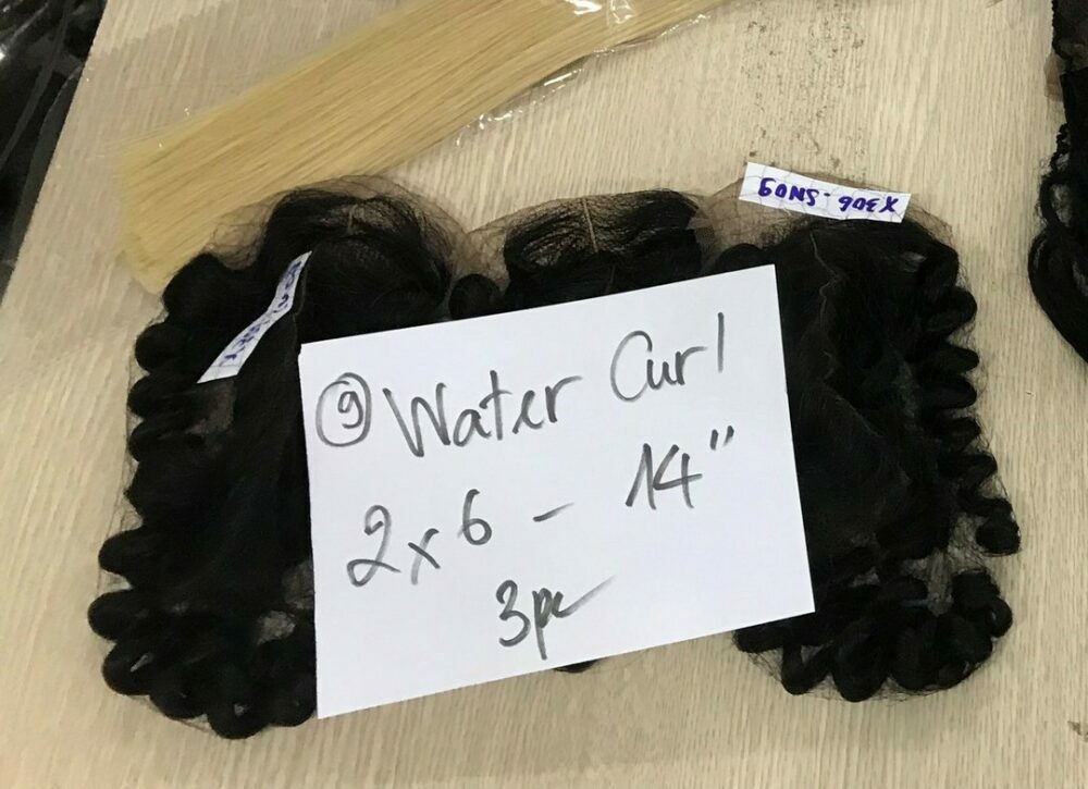 transparent lace water curly natural color hair closure