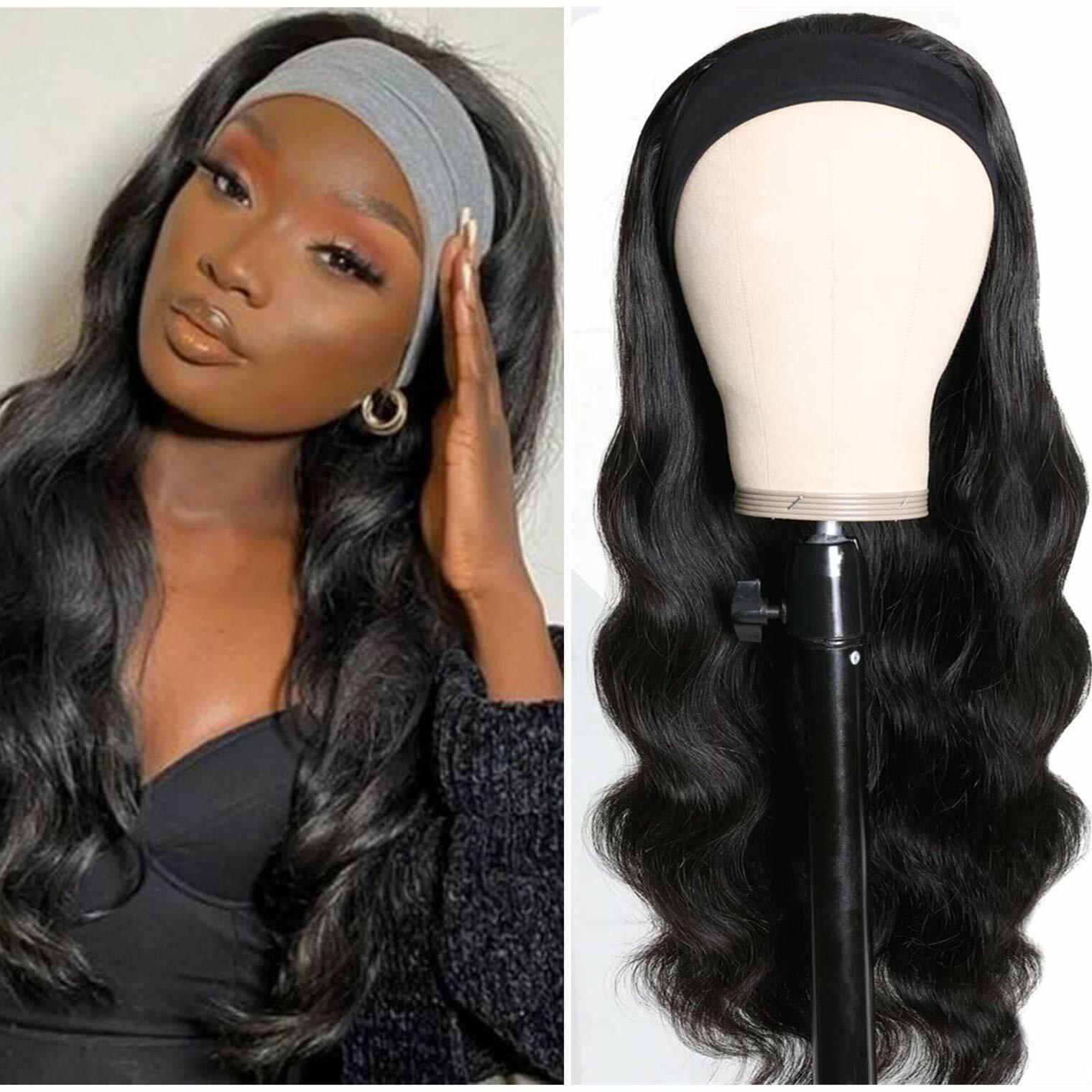 body wave natural color headband wigs 1