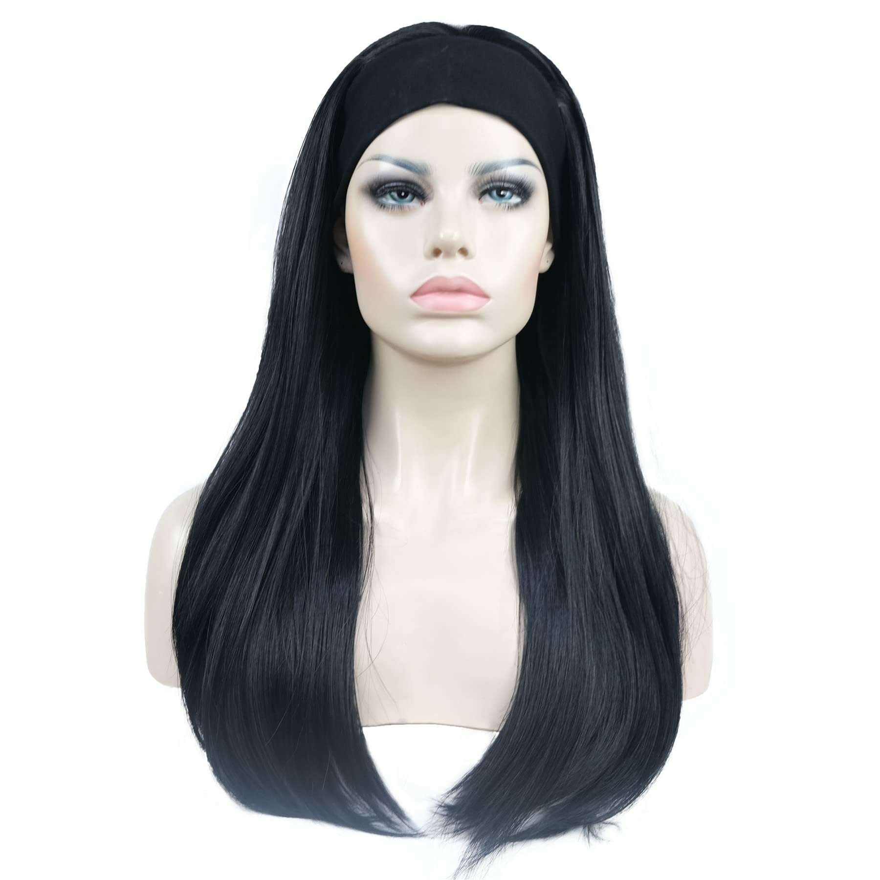 bone straight natural color headband wigs 3