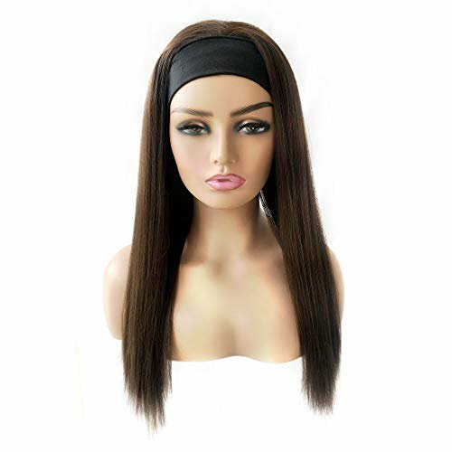 bone straight natural color headband wigs 4