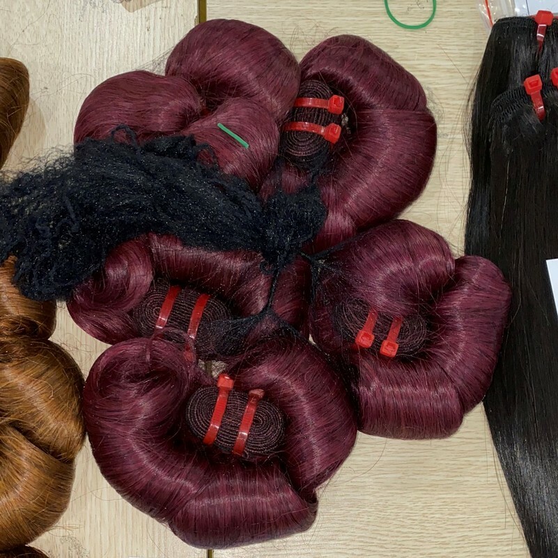bouncy curl red wine hair weave 4 1