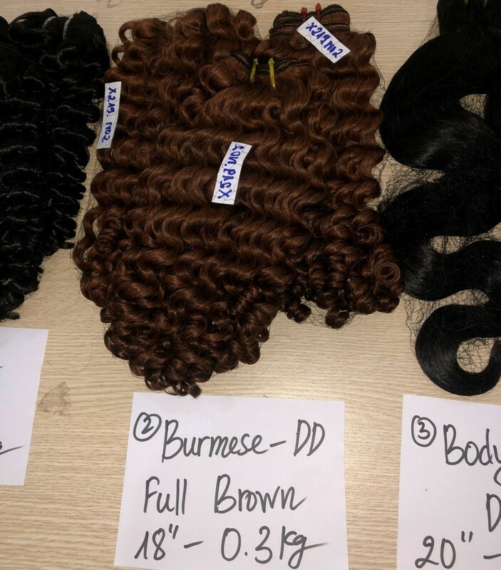 burmese curl brown hair weave 1