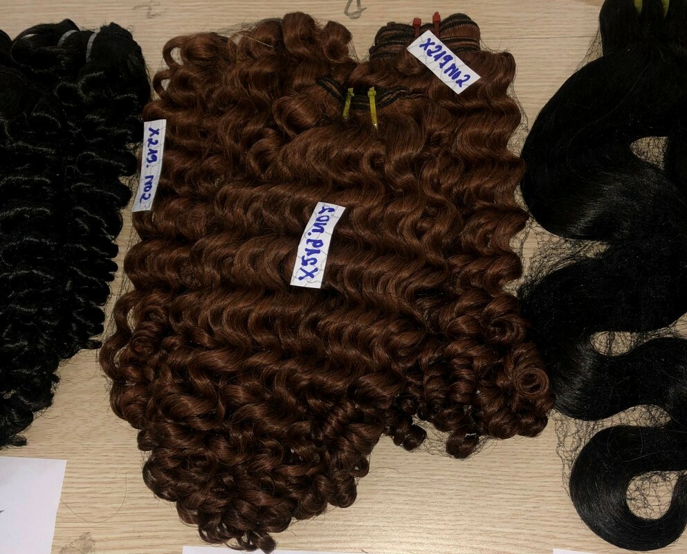 burmese curl brown hair weave 2