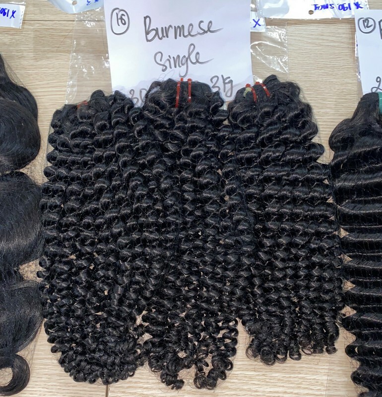burmese curl natural color hair weave 4