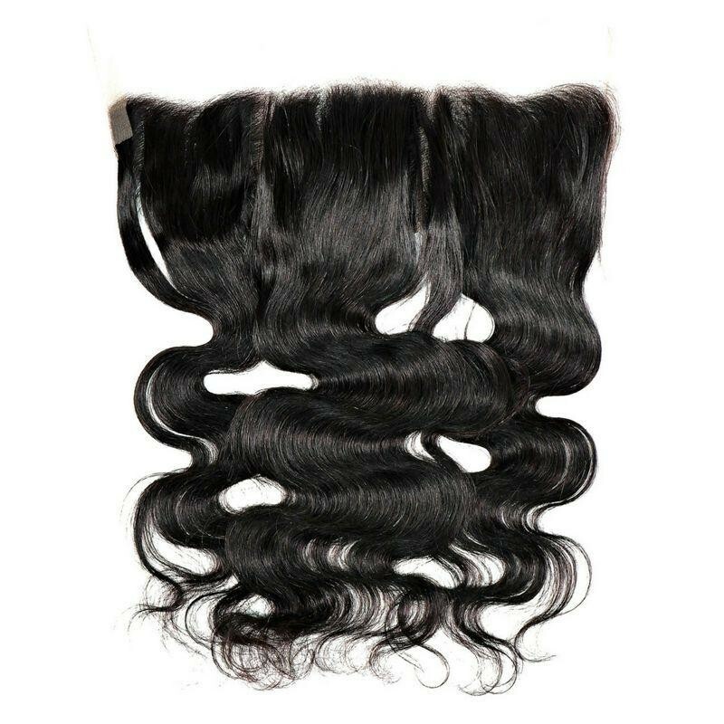 transparent lace body wavy natural color hair frontal 2