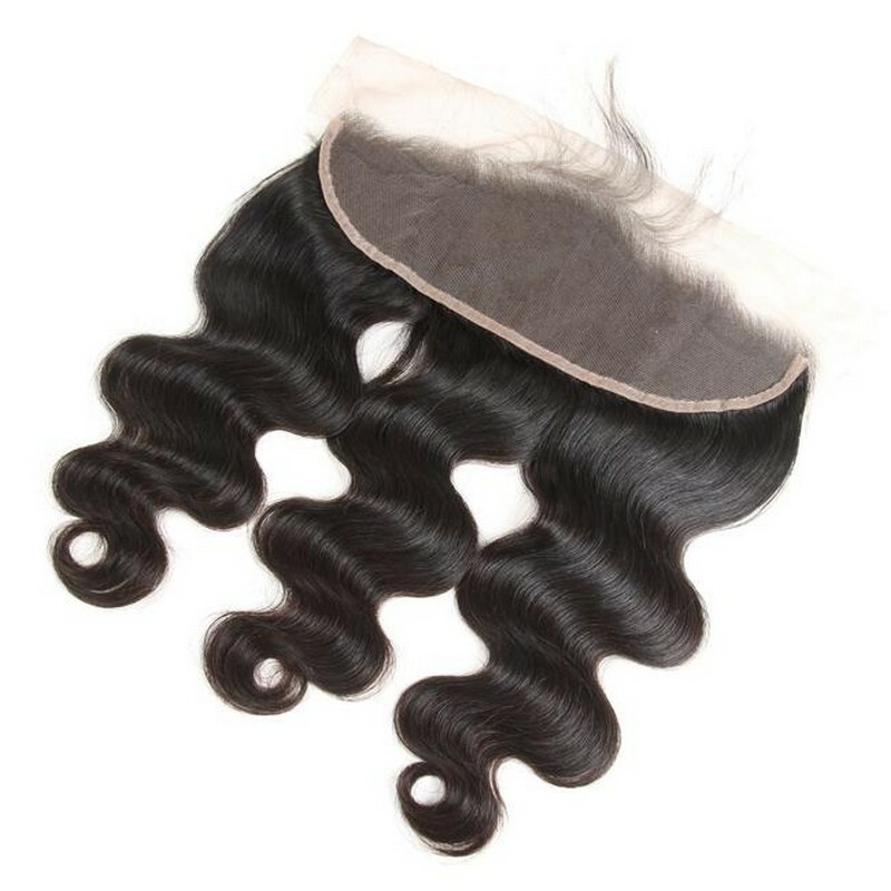 transparent lace body wavy natural color hair frontal 3