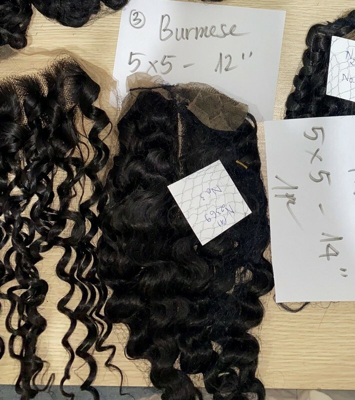 transparent lace burmese curl natural color hair closure 4