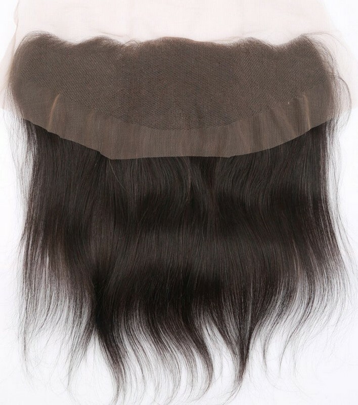 transparent lace natural straight natural color hair frontal 2