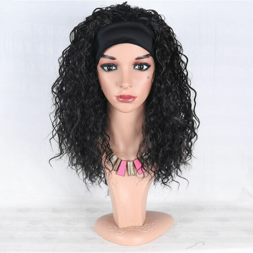 water curly natural color headband wigs 3
