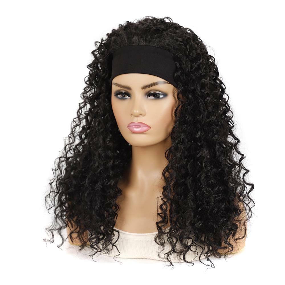 water curly natural color headband wigs 4