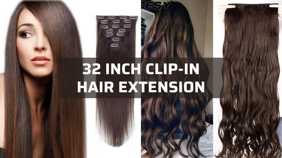 32 inch clip-in hair extensions