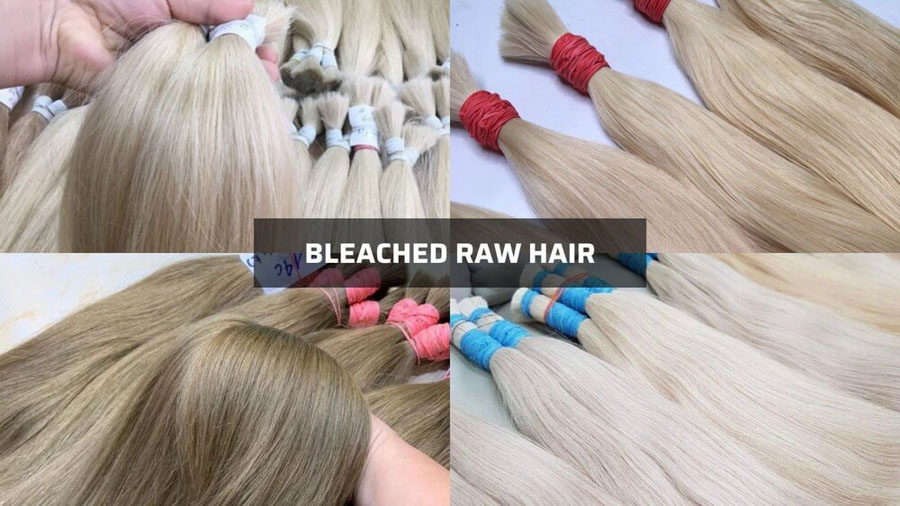 Bleached raw hair 