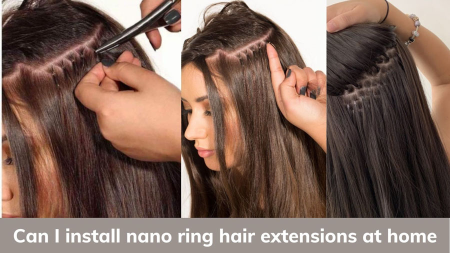 Install nano ring hair extensions