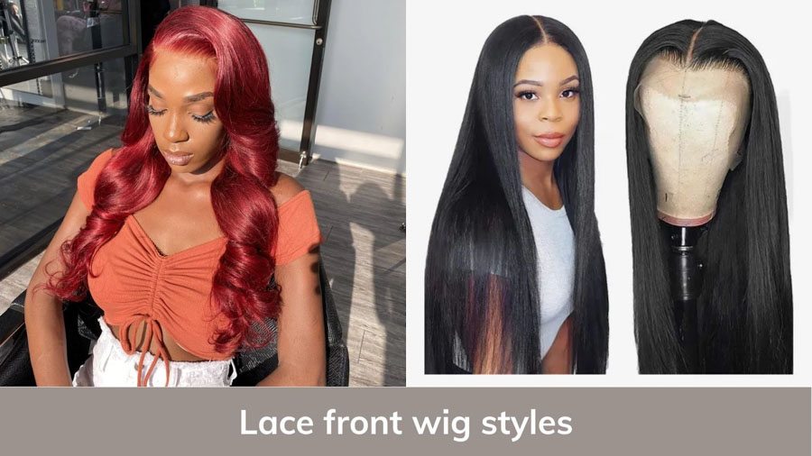 Lace front wig styles
