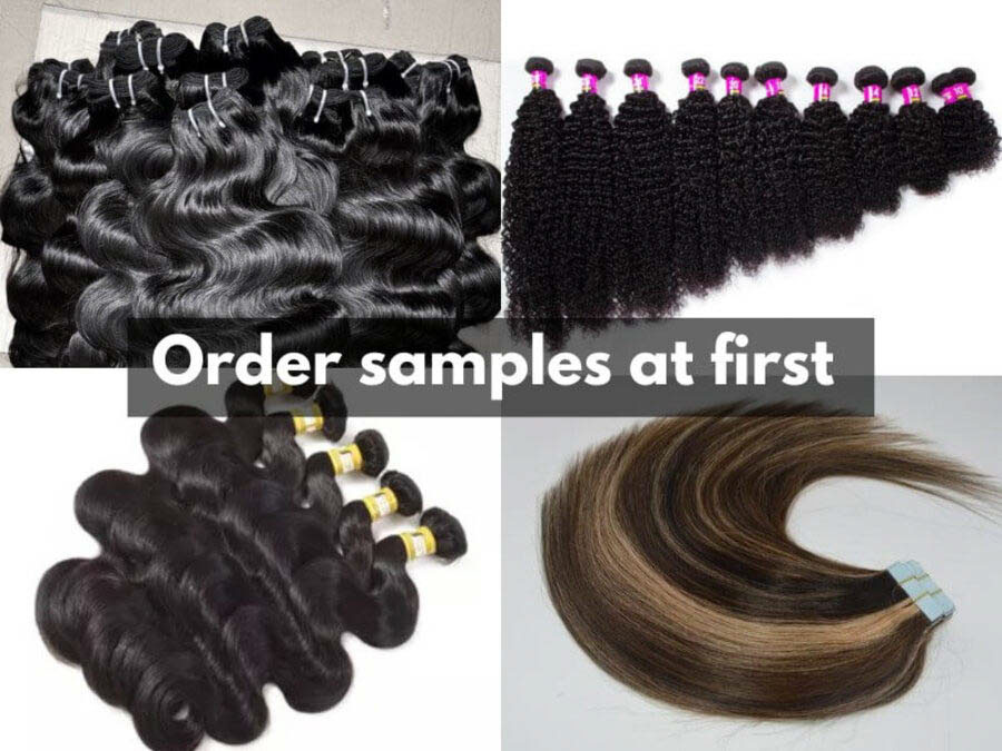 Order samples from wholesale hair 