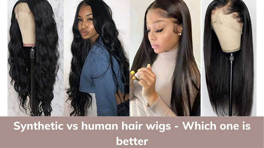 Synthetic vs human hair wigs