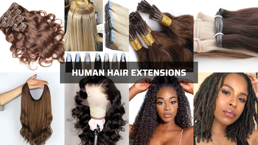 Human Hair Extensions | Real Clip-in Humar Hair - Stranded Hair Group