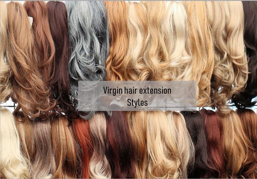 Virgin hair extension weave styles