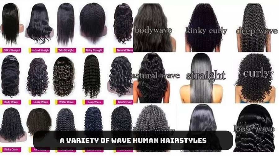 A variety of wave human hairstyles