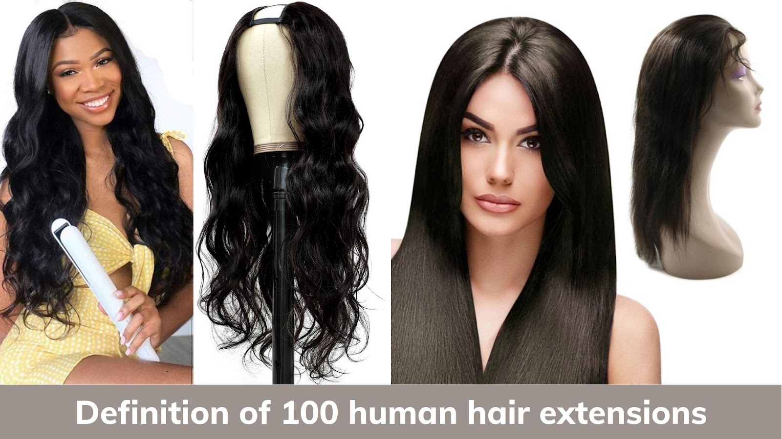 Definition of 100 human hair extensions