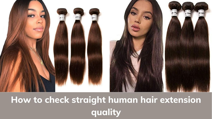 straight human hair extension quality