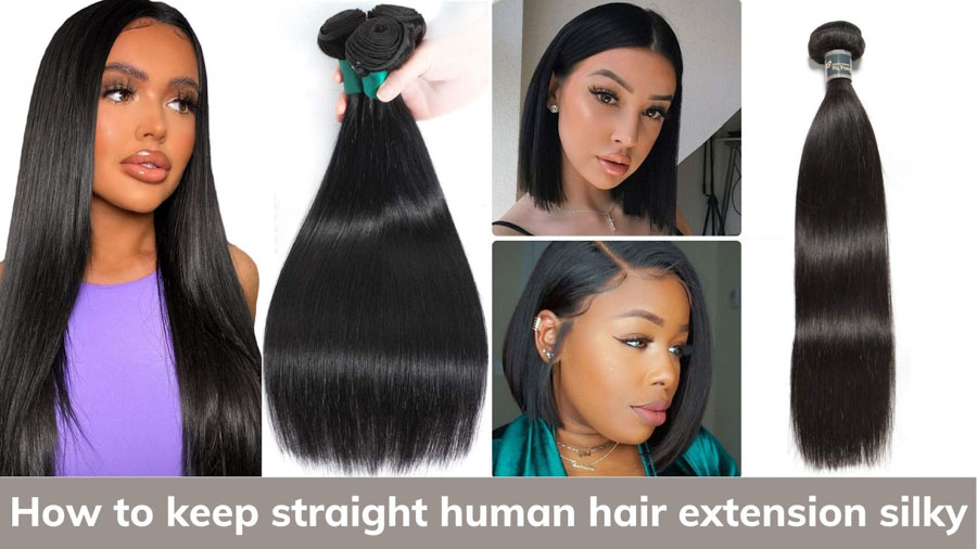 straight human hair extension silky