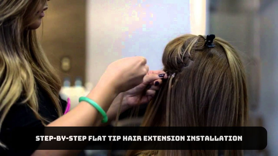 Install flat tip hair 