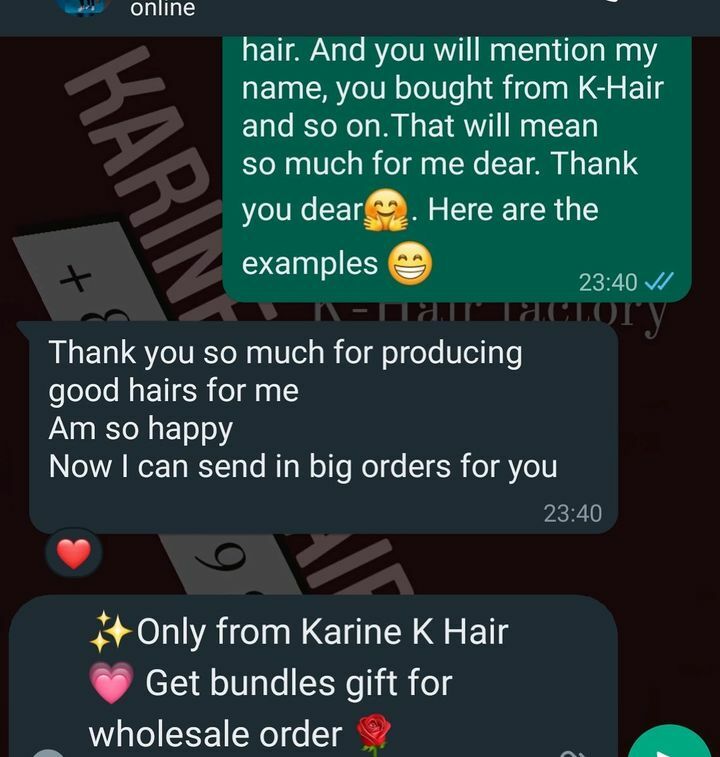 K-Hair vendors feedback